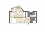 Grundriss - IN VORBEREITUNG – Hochwertig sanierte 1-Zi.-Wohnung im Zentrum Coburgs mit Balkon, Einbauküche und inkl. Stellplatz